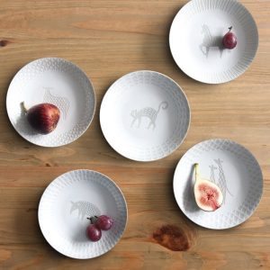 ZUPA Noble Unique Style WHITE DISH 3D Texture PLATE HASAMI Ware