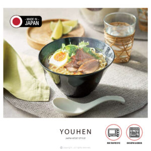 YOUHEN SLIM RAMEN DONBURI 2 IN 1 BOWL SET - F.O.C 2PCS SPOON