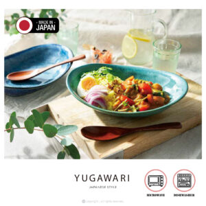 YUGAWARI GLAZE OVAL 2 IN 1 PLATE SET - F.O.C 2PCS SPOON